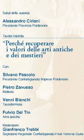 NELLE ARTI ANTICHE E NEI MESTIERI I VALORI DELL'AR