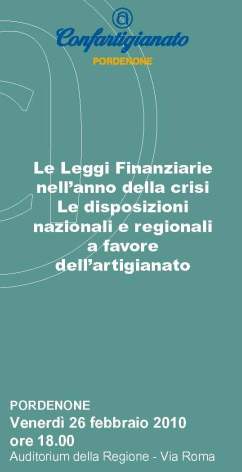LE LEGGI FINANZIARIE NELL'ANNO DELLA CRISI<BR>
CO
