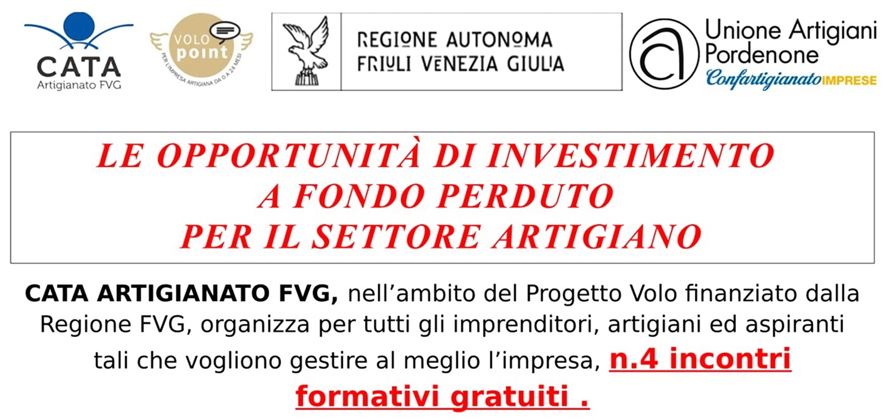 LE OPPORTUNITÀ DI CONTRIBUTO A FONDO PERDUTO PER G