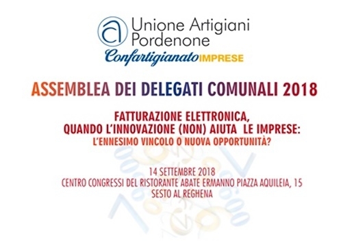 INVITO ASSEMBLEA DEI DELEGATI - 14 SETTEMBRE 2018 